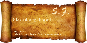 Steinberg Fanni névjegykártya